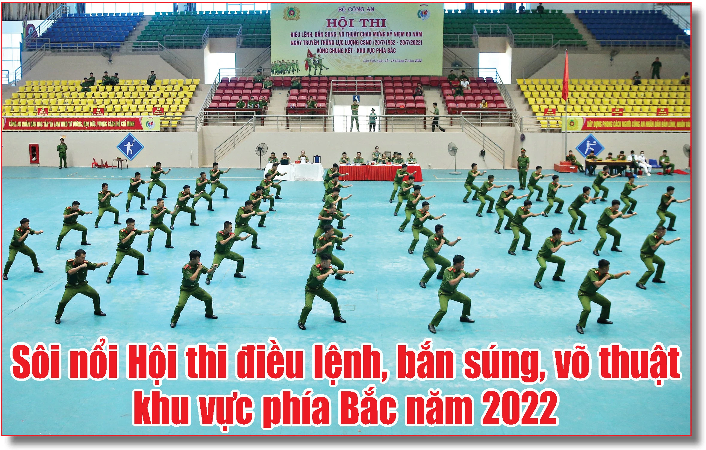 Sôi nổi Hội thi điều lệnh, bắn súng, võ thuật khu vực phía Bắc năm 2022 ảnh 1
