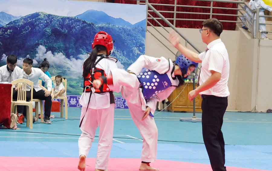 Bế mạc Giải Taekwondo các lứa tuổi trẻ tỉnh Lào Cai năm 2022 ảnh 2