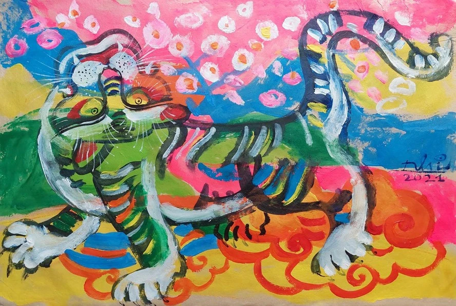 Thưởng lãm tranh “Tiễn Sửu đón Dần” trên nền tảng số ảnh 5