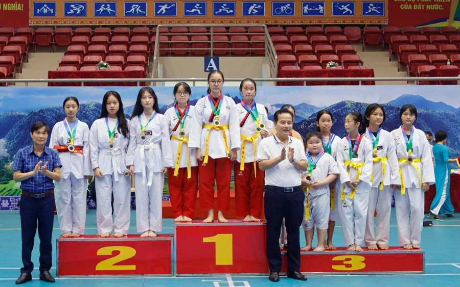 Bế mạc Giải Taekwondo các lứa tuổi trẻ tỉnh Lào Cai năm 2022 ảnh 7