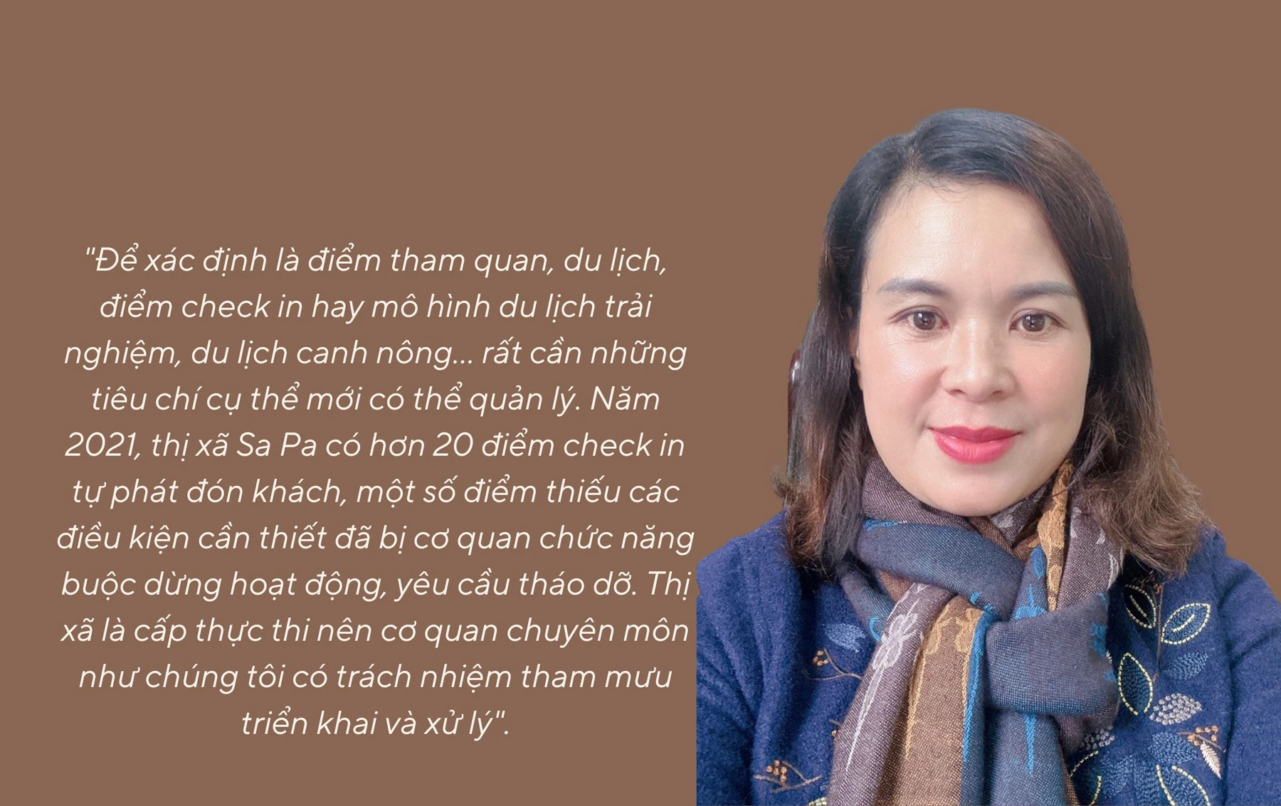 Trưởng phòng Văn hóa - Thông tin thị xã Sa Pa Hoàng Thị Vượng