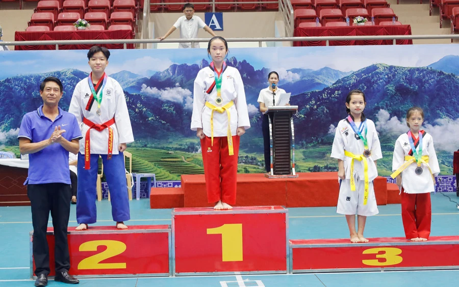 Bế mạc Giải Taekwondo các lứa tuổi trẻ tỉnh Lào Cai năm 2022 ảnh 5