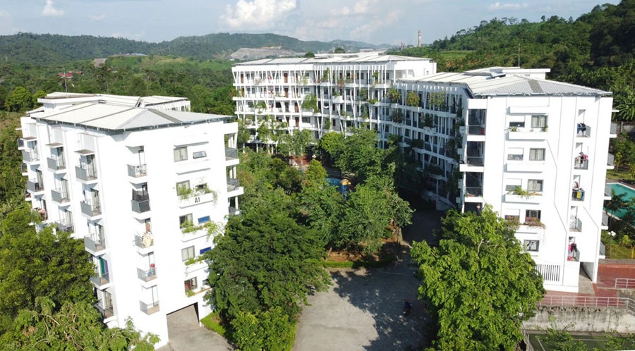 Khu nhà ở công nhân của Công ty Cổ phần Hóa chất Đức Giang tại Khu Công nghiệp Tằng Loỏng.