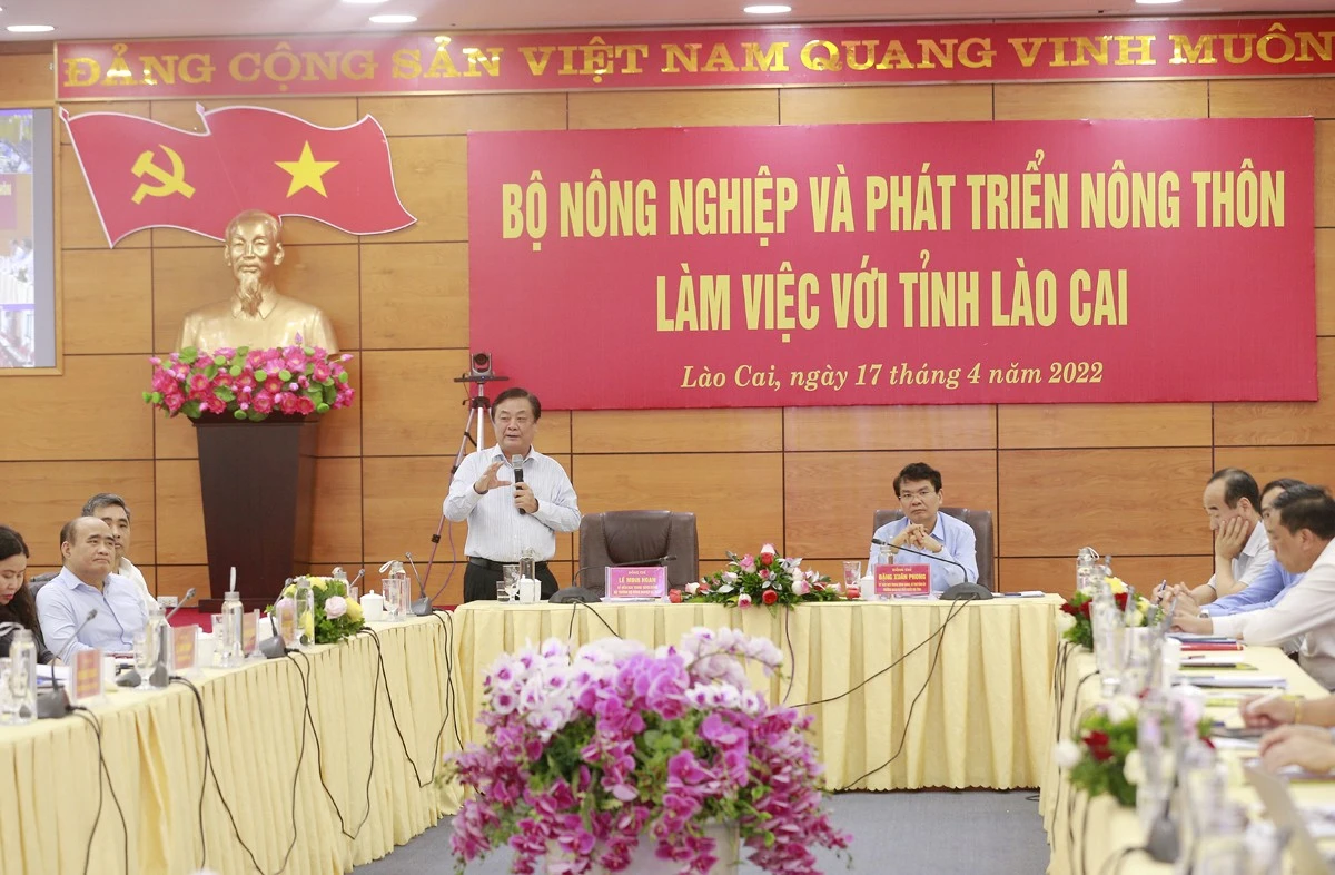 Bộ trưởng Bộ Nông nghiệp và PTNT&nbsp;làm việc với tỉnh Lào Cai về chiến lược phát triển nông nghiệp, nông thôn ảnh 4