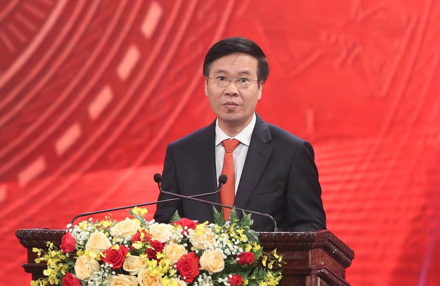 Thường trực Ban Bí thư Võ Văn Thưởng phát biểu tại buổi lễ.