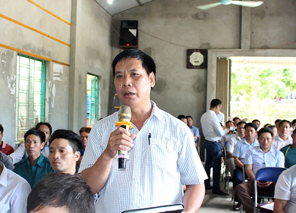 Cử tri Lý Văn Sỉn, thôn Phố Mới 1, xã Trịnh Tường kiến nghị về sửa chữa các công trình thủy lợi.