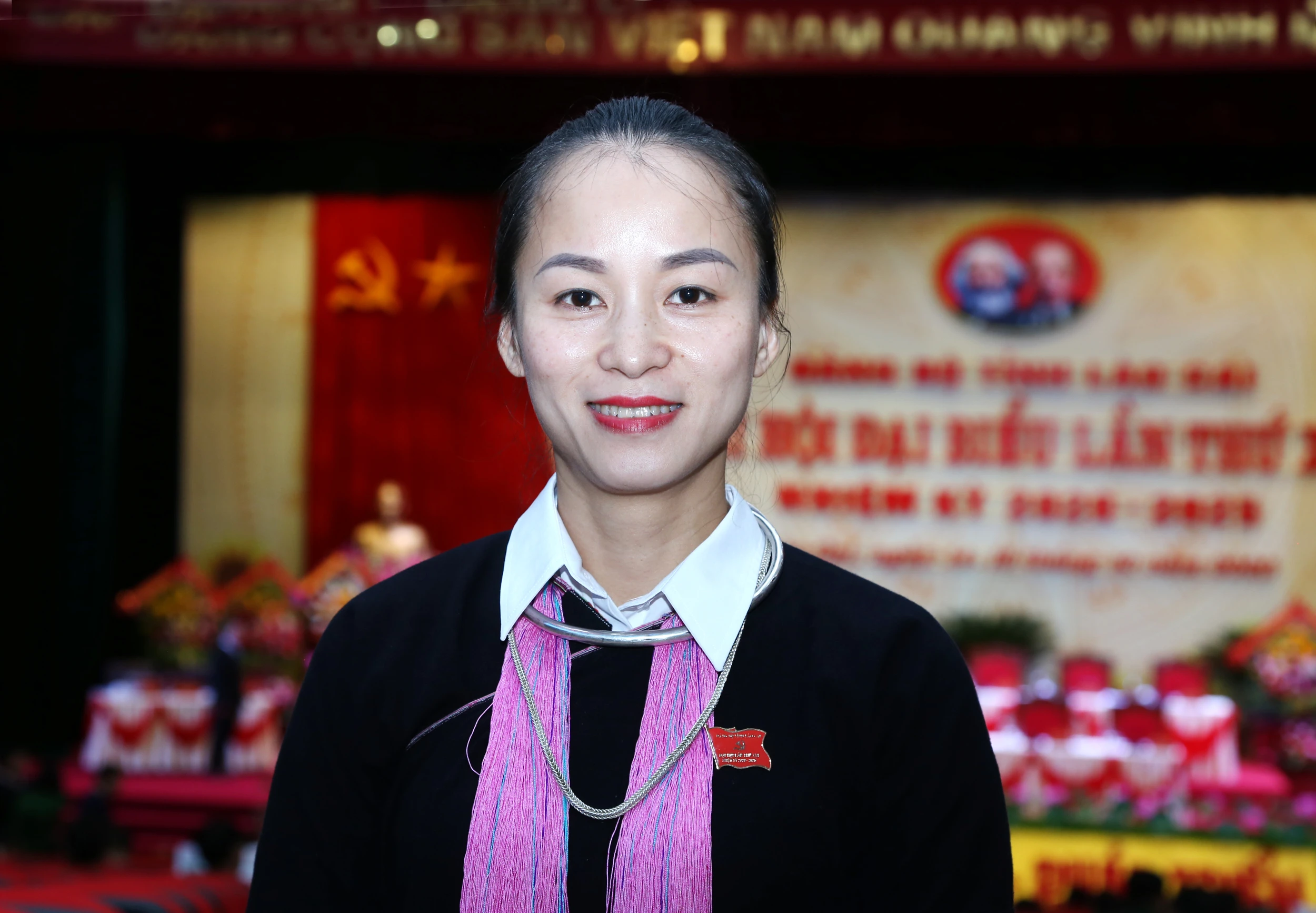 Đại biểu Lý Thị Bầu, Trưởng ban Dân vận Huyện ủy Bảo Yên.