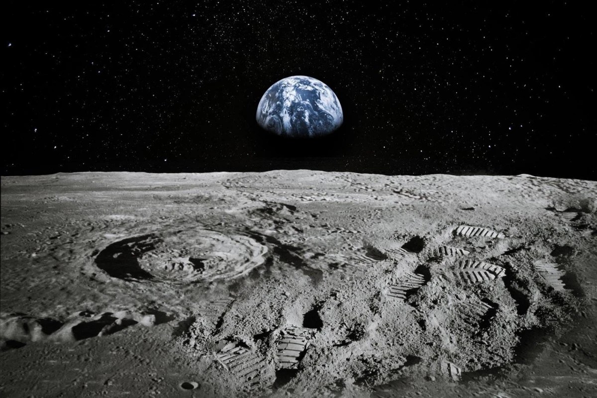 Trái Đất nhìn từ Mặt Trăng. Ảnh: NASA