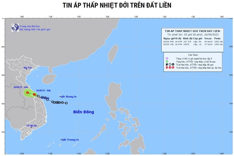 (Nguồn: Trung tâm Dự báo khí tượng thuỷ văn quốc gia)