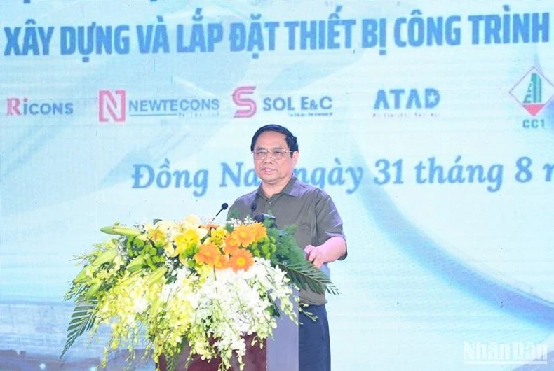 Thủ tướng Phạm Minh Chính phát biểu ý kiến tại lễ khởi công.