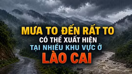Mưa to đến rất to có thể xuất hiện tại nhiều khu vực ở Lào Cai