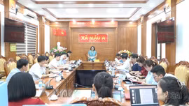 Đoàn kiểm tra số 2 của tỉnh làm việc với xã Mậu A về vận hành các cơ sở giáo dục sau sắp xếp