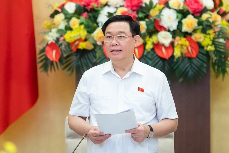 Chủ tịch Quốc hội Vương Đình Huệ phát biểu bế mạc phiên họp.
