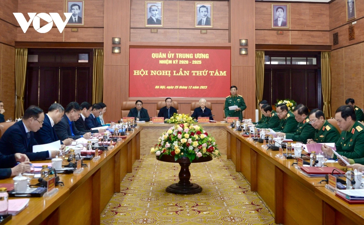 Tổng Bí thư Nguyễn Phú Trọng chủ trì Hội nghị Quân uỷ Trung ương lần thứ 8.