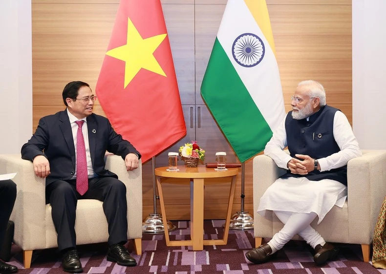 Thủ tướng Phạm Minh Chính gặp Thủ tướng Ấn Độ Narenda Modi.