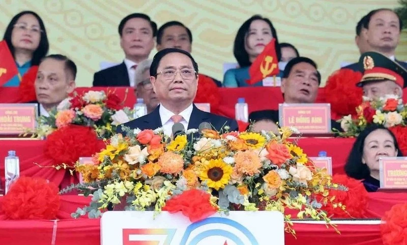 Thủ tướng Chính phủ Phạm Minh Chính trình bày Diễn văn tại Lễ kỷ niệm.