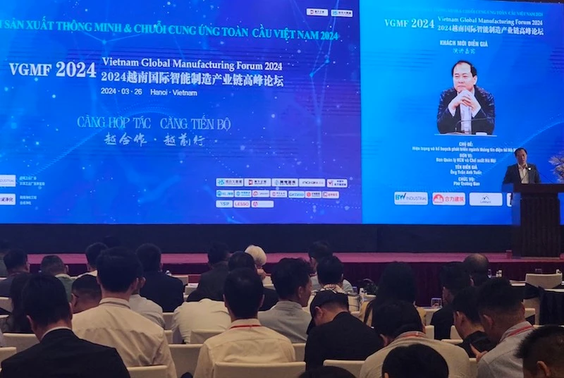 Quang cảnh Diễn đàn Chuỗi sản xuất thông minh và chuỗi cung ứng toàn cầu Việt Nam 2024.