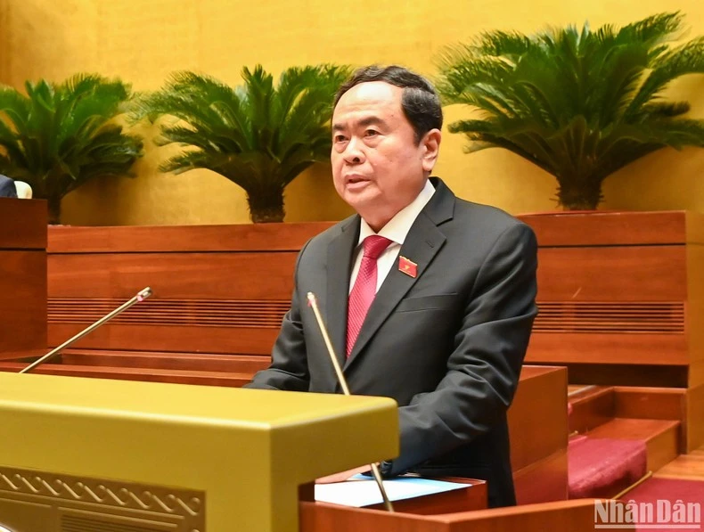 Chủ tịch Quốc hội Trần Thanh Mẫn phát biểu bế mạc Kỳ họp.