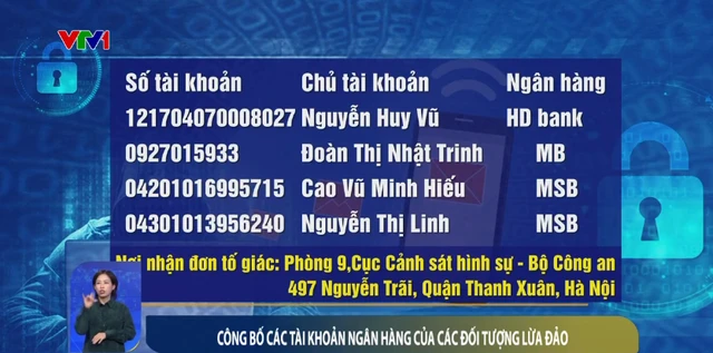 Công bố 18 tài khoản ngân hàng của các đối tượng lừa đảo - Ảnh 2. Công bố 18 tài khoản ngân hàng của các đối tượng lừa đảo - Ảnh 2.
