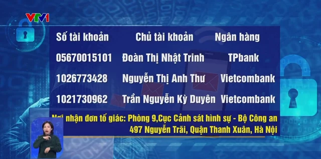 Công bố 18 tài khoản ngân hàng của các đối tượng lừa đảo - Ảnh 5. Công bố 18 tài khoản ngân hàng của các đối tượng lừa đảo - Ảnh 5.