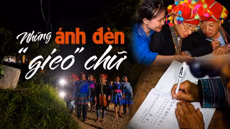 Những ánh đèn "gieo" chữ