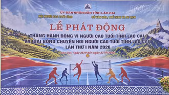 Sôi nổi Lễ phát động Tháng hành động vì Người cao tuổi và Khai mạc Giải bóng chuyền hơi Người cao tuổi tỉnh Lào Cai lần thứ I năm 2026.