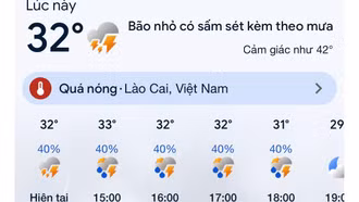 Dự báo thời tiết trong tỉnh: Từ đêm 19/5 đến đêm 20/5, có mưa vừa, mưa to đến rất to và dông, có khả năng xảy ra lốc sét và gió giật mạnh