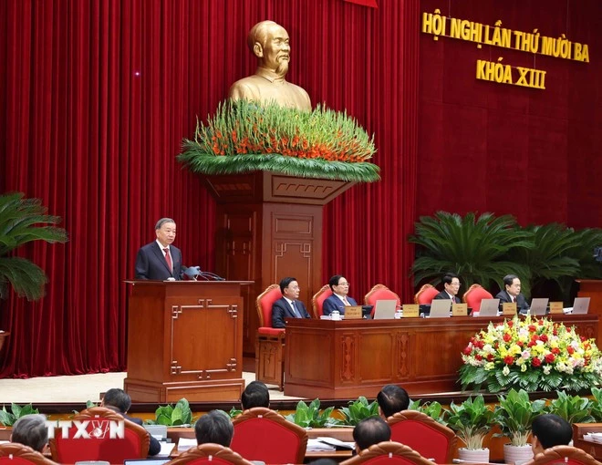 Tổng Bí thư Tô Lâm phát biểu khai mạc Hội nghị lần thứ mười ba, Ban Chấp hành Trung ương Đảng khóa XIII.