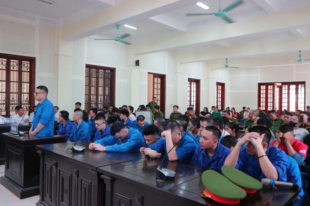 Các bị cáo tại tòa