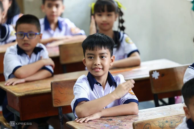 Học sinh trường Tiểu học Bùi Văn Mới, phường Phước Long, tháng 9/2025.