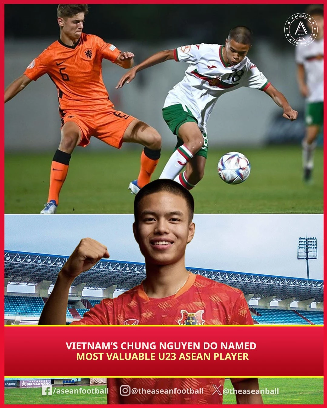 Việt kiều Đỗ Chung Nguyên là cầu thủ U23 đắt giá nhất tại Đông Nam Á.