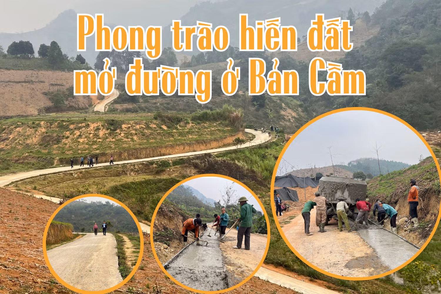 Phong trào hiến đất mở đường ở Bản Cầm