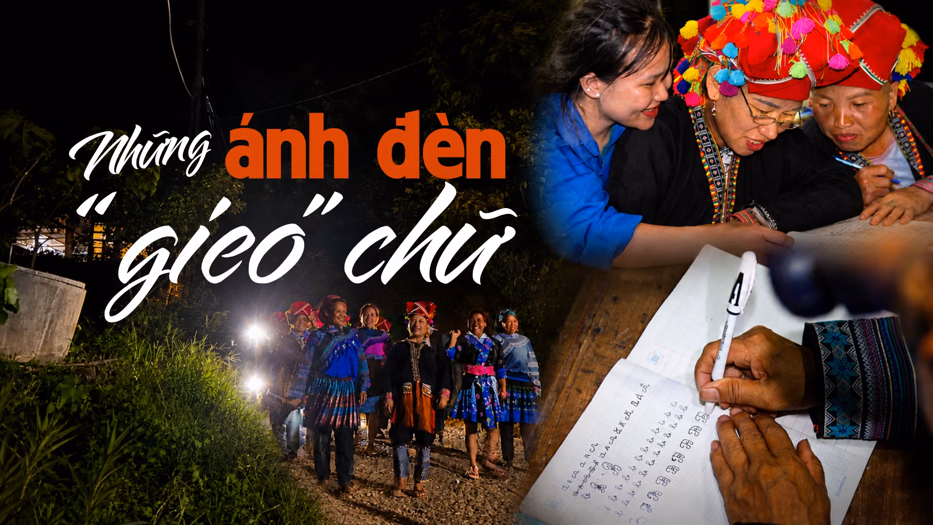Những ánh đèn "gieo" chữ