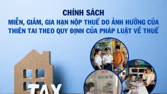 [Infographic] Chính sách miễn, giảm, gia hạn nộp thuế do ảnh hưởng của thiên tai theo quy định của pháp luật về thuế