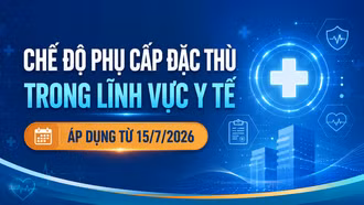 [Infographic] Chế độ phụ cấp đặc thù trong lĩnh vực y tế áp dụng từ 15/7/2026