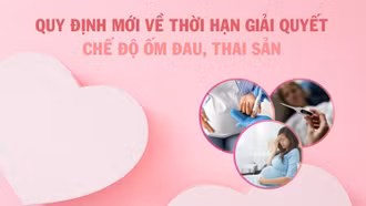 [Infographic] Quy định mới về thời hạn giải quyết chế độ ốm đau, thai sản
