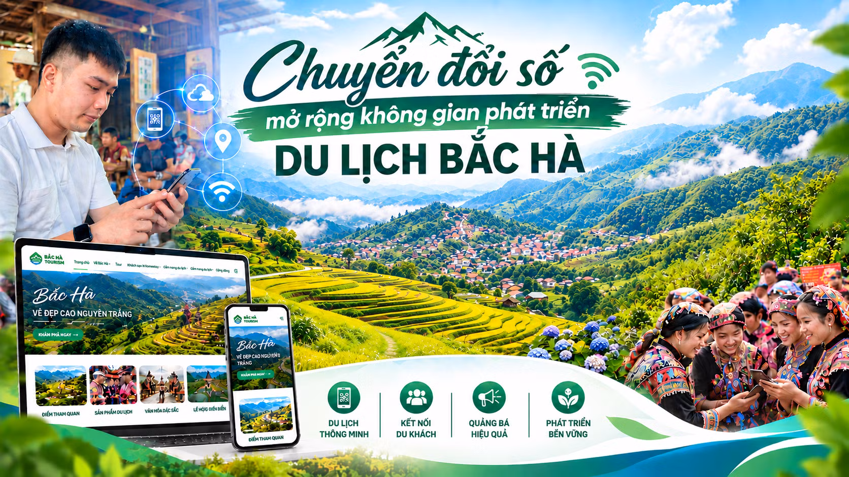 Chuyển đổi số mở rộng không gian phát triển du lịch Bắc Hà