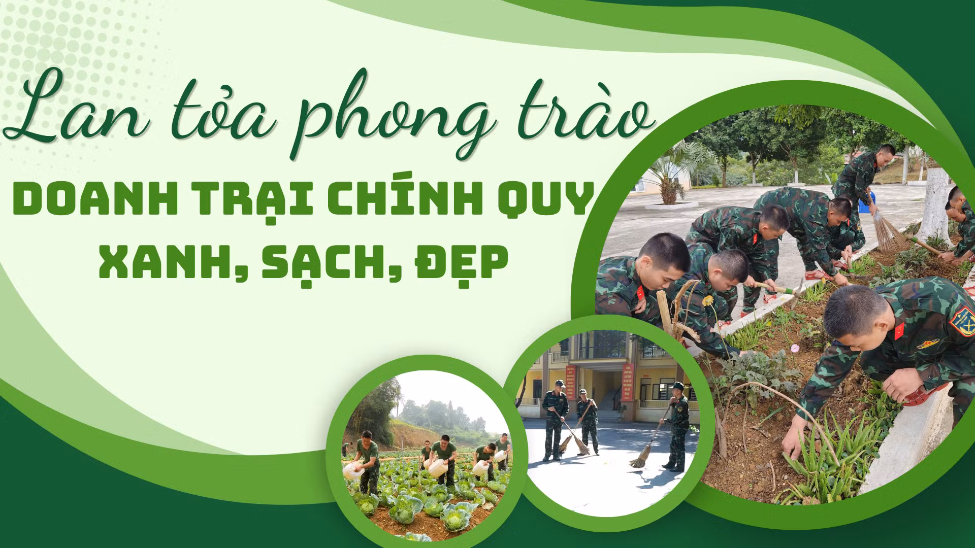 Lan tỏa phong trào doanh trại chính quy, xanh, sạch, đẹp 
