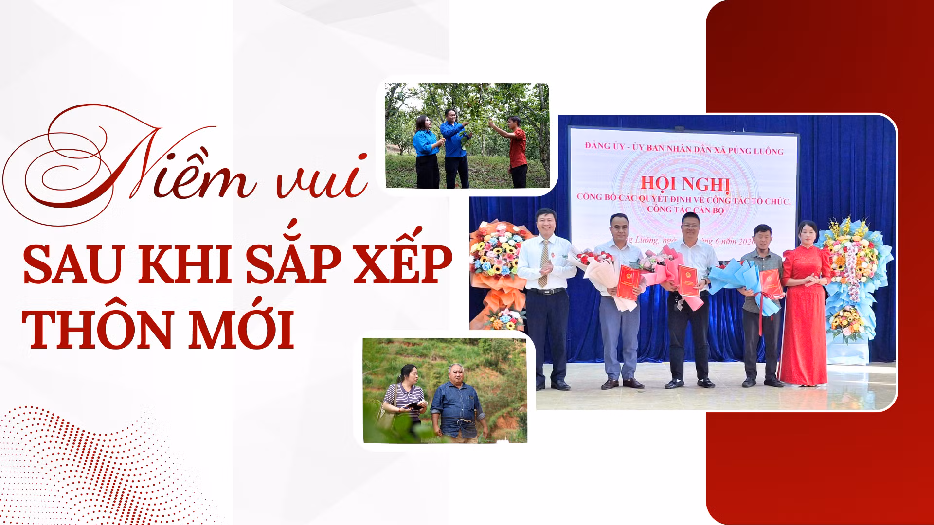 Niềm vui sau khi sắp xếp thôn mới 