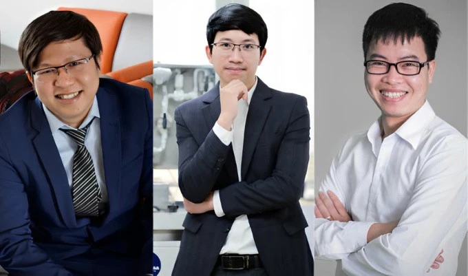 Ba nhà khoa học từ trái qua: TS Lê Kim Hùng, TS Nguyễn Viết Hương, TS Phạm Huy Hiệu. Ảnh: NVCC