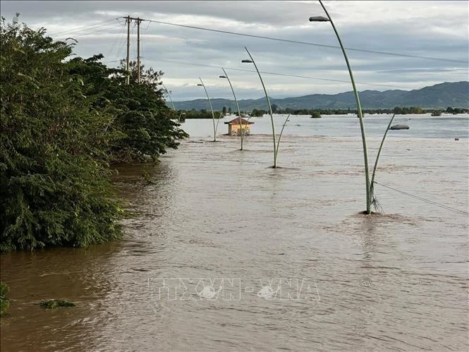 Ngập lụt tại phường Ayunpa, tỉnh Gia Lai.
