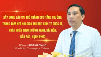 Xây dựng Lào Cai trở thành cực tăng trưởng, trung tâm kết nối giao thương kinh tế quốc tế, phát triển theo hướng xanh, hài hòa, bản sắc, hạnh phúc