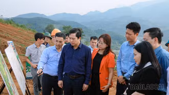 Thường trực Tỉnh ủy kiểm tra, đôn đốc tiến độ xây dựng trường học tại các xã biên giới thuộc giai đoạn 2
