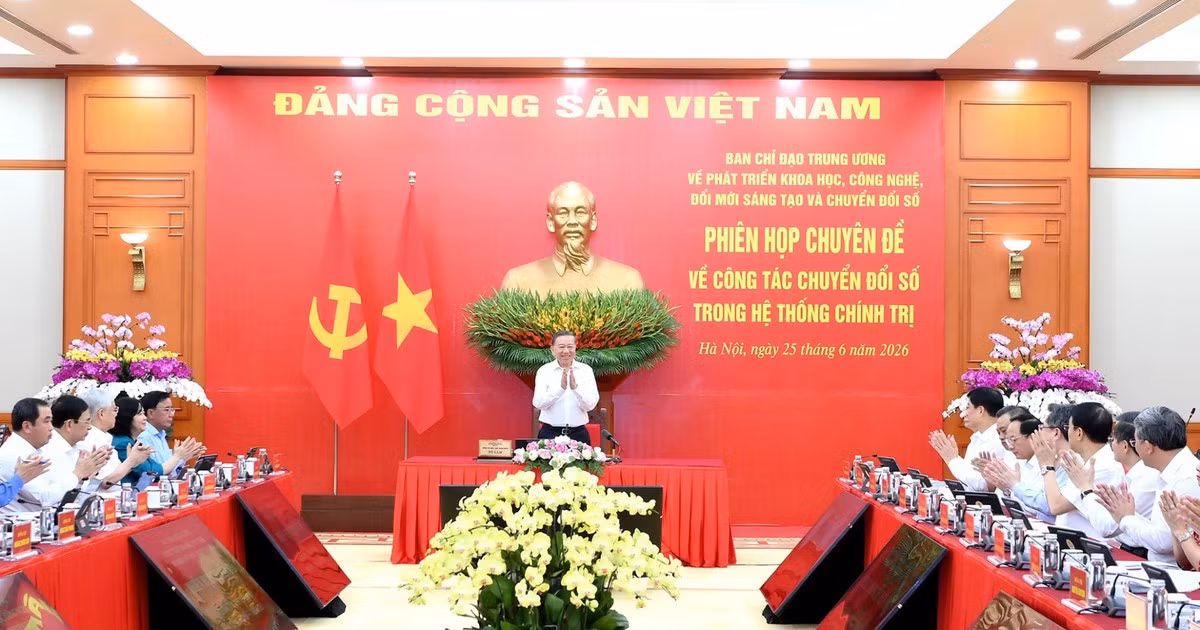 Tổng Bí thư, Chủ tịch nước Tô Lâm chủ trì phiên họp chuyên đề về công tác chuyển đổi số trong hệ thống chính trị