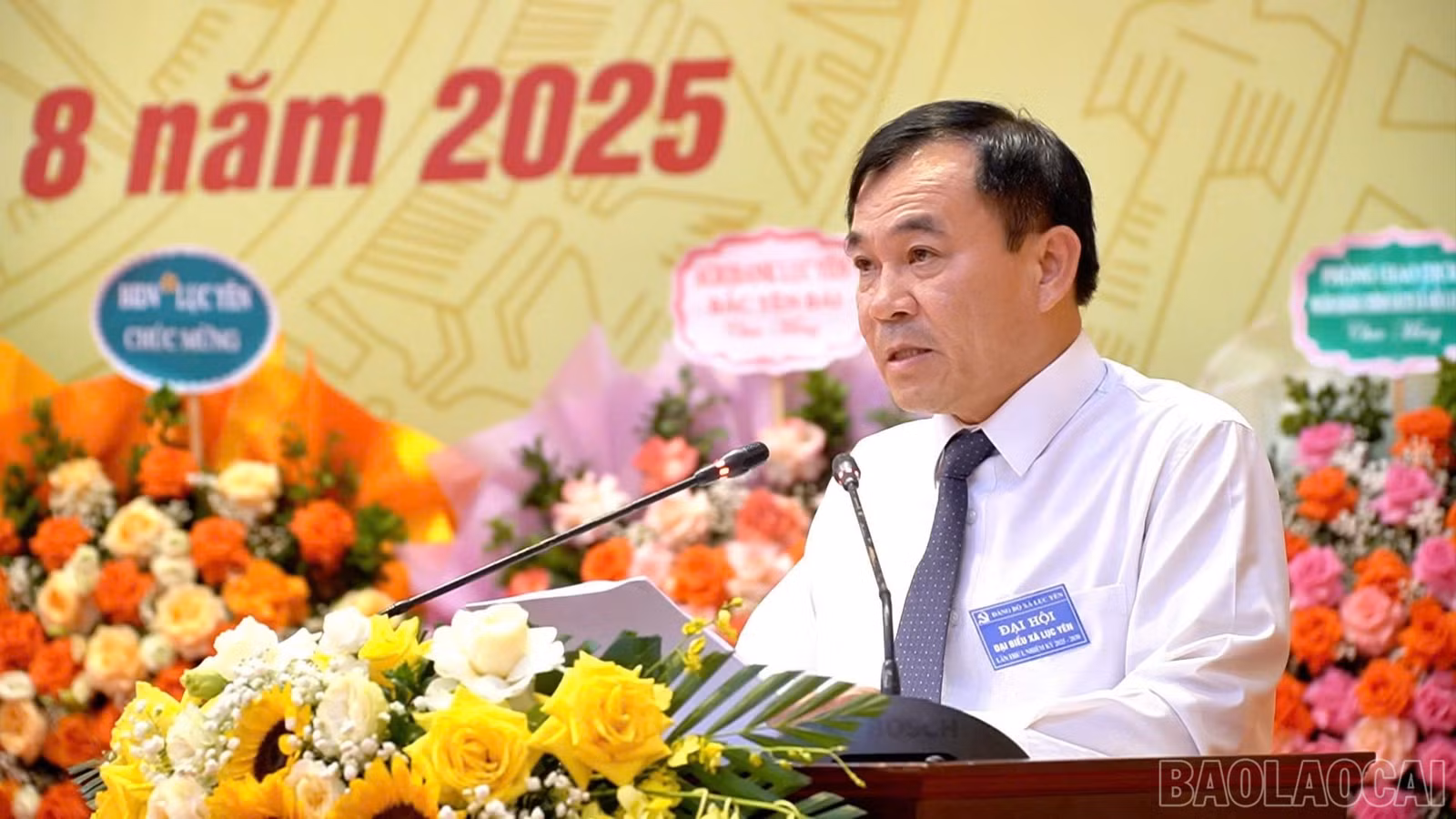 Đồng chí Phạm Toàn Thắng - Ủy viên Ban Thường vụ, Trưởng Ban Tổ chức Tỉnh uỷ phát biểu chỉ đạo tại đại hội.