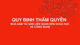 Quy định thẩm quyền mua sắm tài sản liên quan đến khoa học và công nghệ