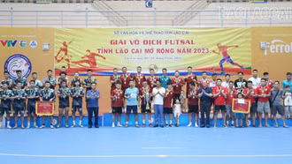 FC Lương Sơn vô địch Giải Vô địch Futsal tỉnh Lào Cai mở rộng năm 2023