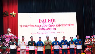 Lực lượng vũ trang huyện Mường Khương tổ chức điểm Đại hội Thi đua quyết thắng giai đoạn 2019 - 2024