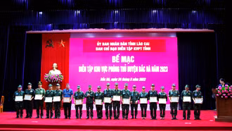 Huyện Bắc Hà tổ chức diễn tập khu vực phòng thủ năm 2023