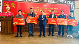 Văn Bàn tiếp nhận hơn 500 triệu đồng ủng hộ “Tết vì người nghèo - Xuân Giáp Thìn” năm 2024